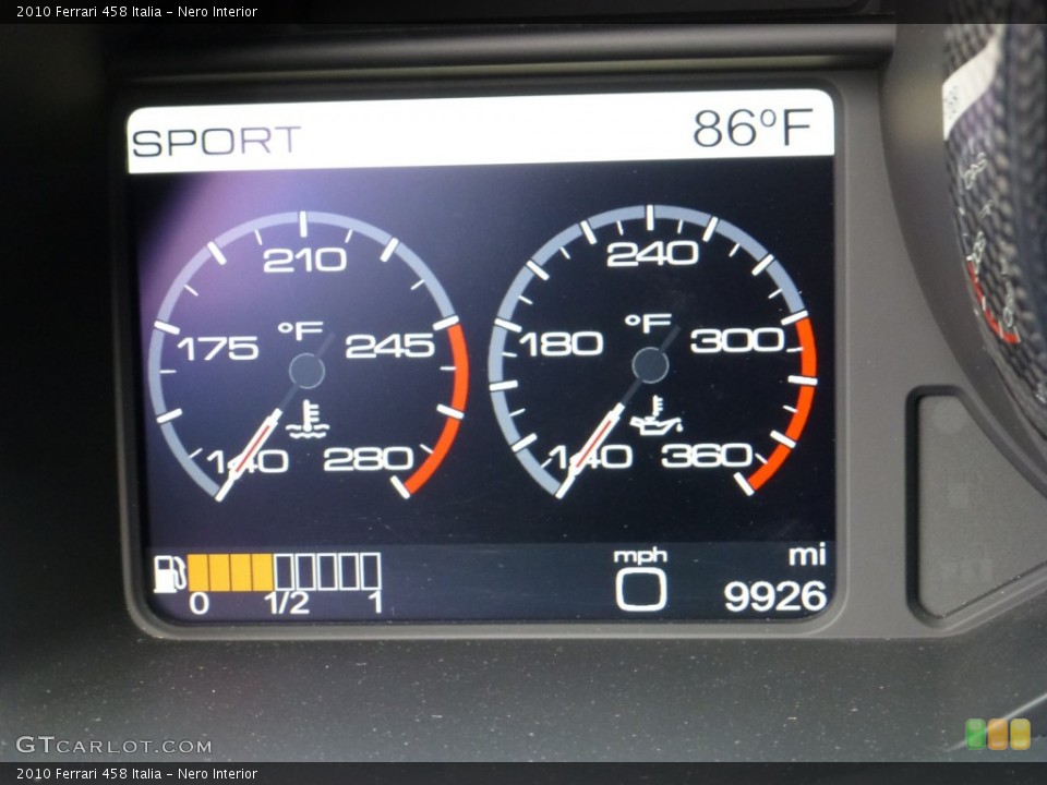 Nero Interior Gauges for the 2010 Ferrari 458 Italia #83953396