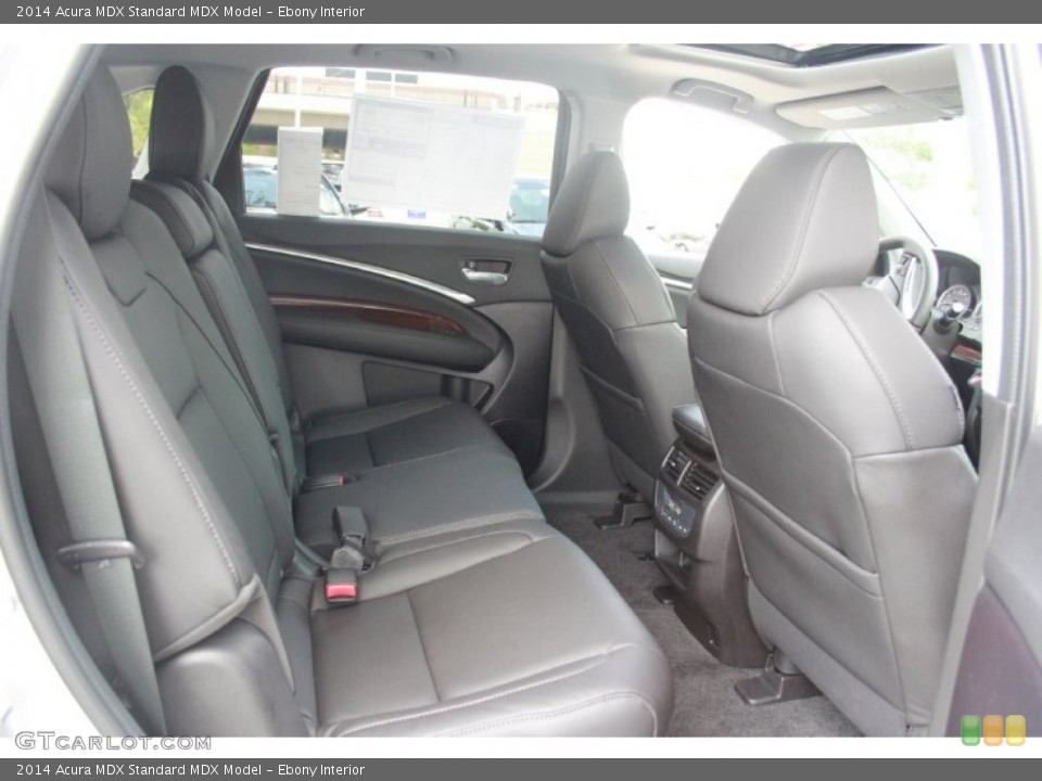 Ebony Interior Rear Seat for the 2014 Acura MDX  #83955010