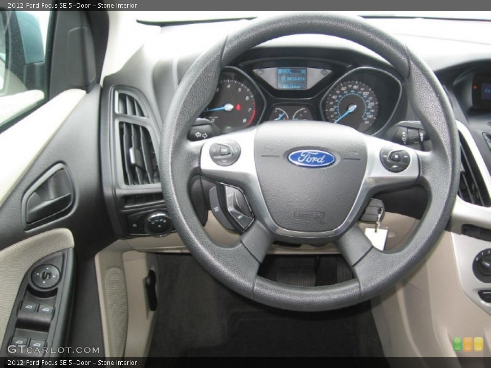Stone Interior Steering Wheel for the 2012 Ford Focus SE 5-Door #83961435