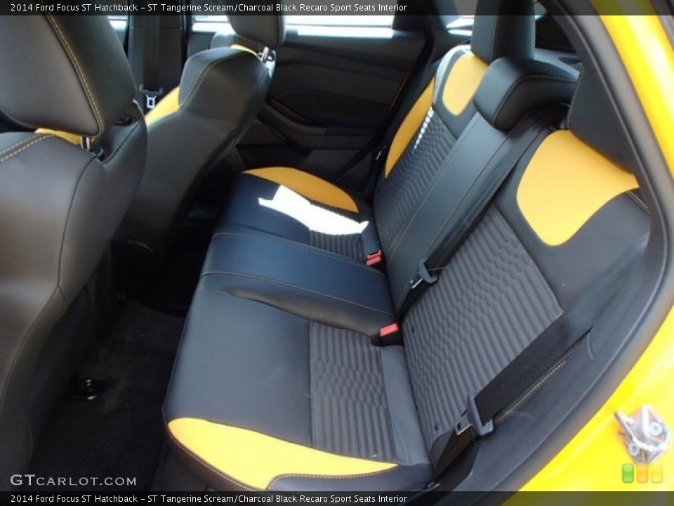 ST Tangerine Scream/Charcoal Black Recaro Sport Seats Interior Rear Seat for the 2014 Ford Focus ST Hatchback #83961564