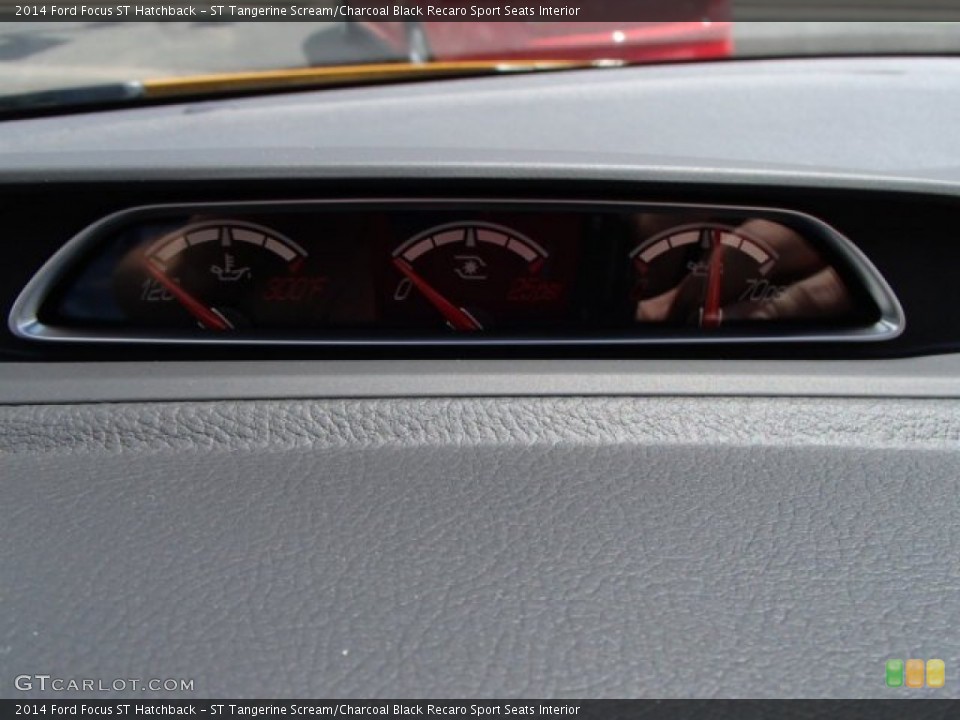 ST Tangerine Scream/Charcoal Black Recaro Sport Seats Interior Gauges for the 2014 Ford Focus ST Hatchback #83961687
