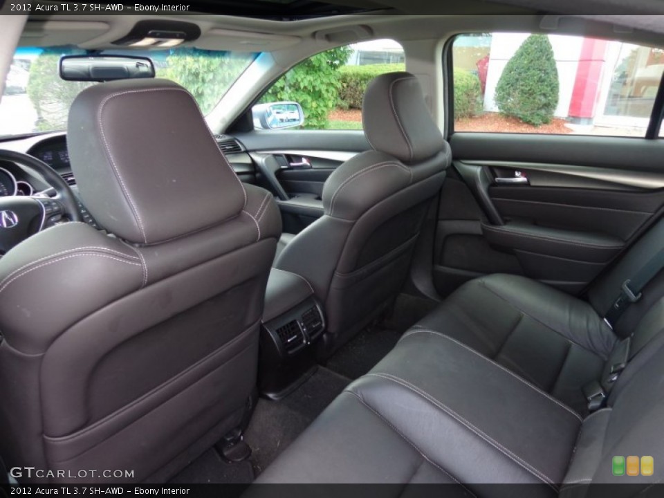 Ebony Interior Rear Seat for the 2012 Acura TL 3.7 SH-AWD #83963835