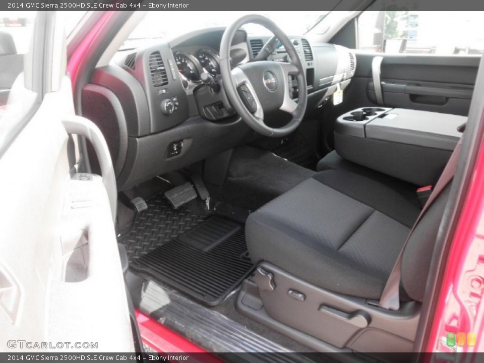 Ebony Interior Photo for the 2014 GMC Sierra 2500HD SLE Crew Cab 4x4 #83963898