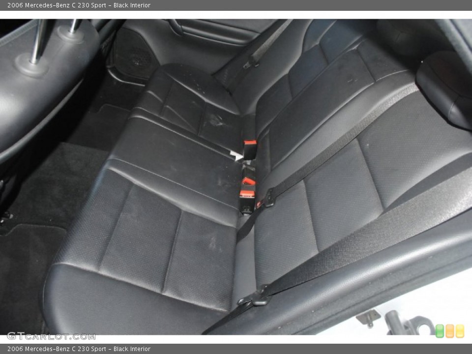 Black Interior Rear Seat for the 2006 Mercedes-Benz C 230 Sport #83969778