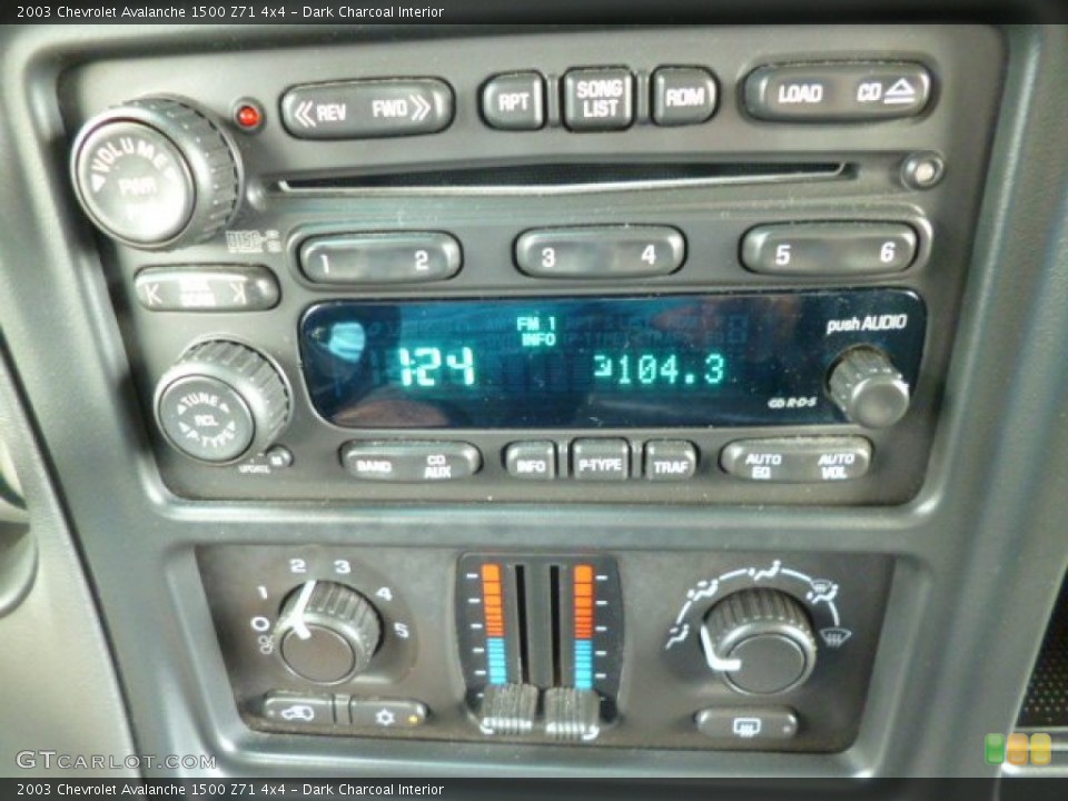 Dark Charcoal Interior Controls for the 2003 Chevrolet Avalanche 1500 Z71 4x4 #83971356