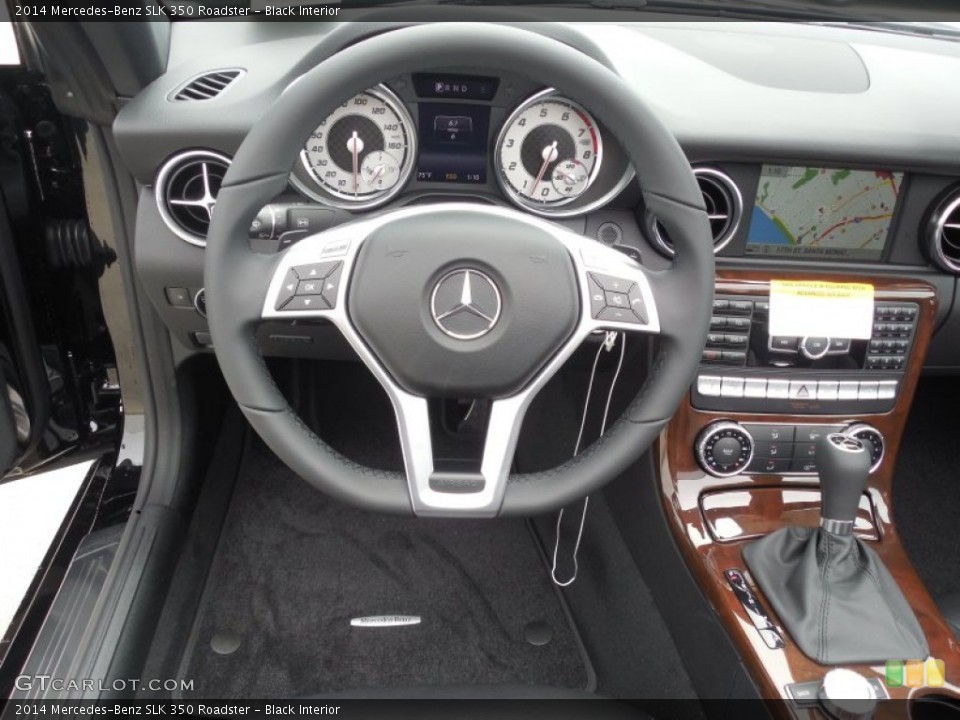 Black Interior Steering Wheel for the 2014 Mercedes-Benz SLK 350 Roadster #83972298