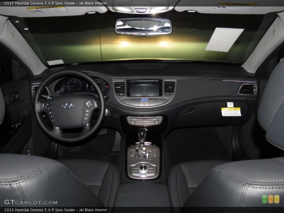 Jet Black Interior Dashboard for the 2013 Hyundai Genesis 5.0 R Spec Sedan #83975505