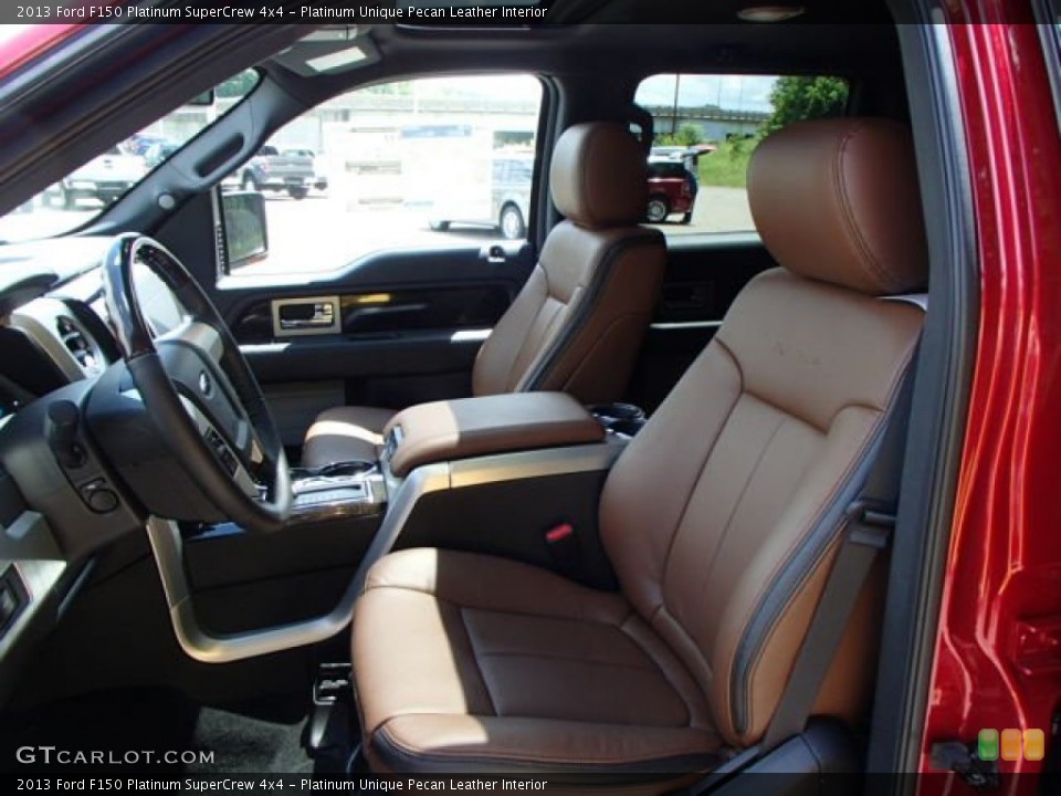 Platinum Unique Pecan Leather Interior Front Seat for the 2013 Ford F150 Platinum SuperCrew 4x4 #83976150