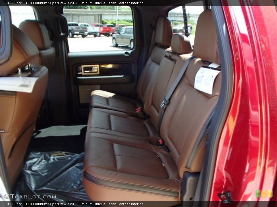 Platinum Unique Pecan Leather Interior Rear Seat for the 2013 Ford F150 Platinum SuperCrew 4x4 #83976168