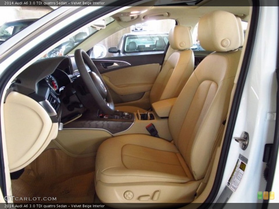 Velvet Beige Interior Photo for the 2014 Audi A6 3.0 TDI quattro Sedan #83980097