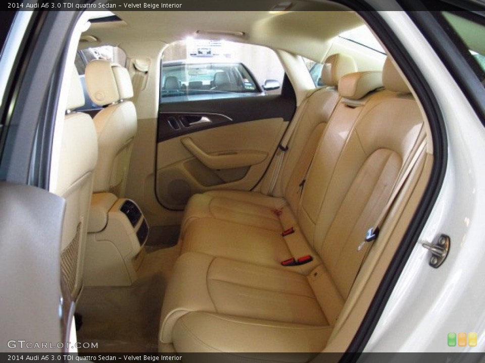Velvet Beige Interior Rear Seat for the 2014 Audi A6 3.0 TDI quattro Sedan #83980128