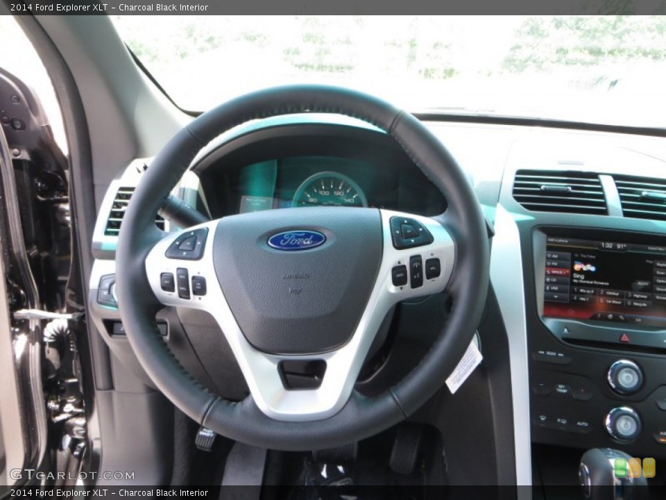 Charcoal Black Interior Steering Wheel for the 2014 Ford Explorer XLT #83980296