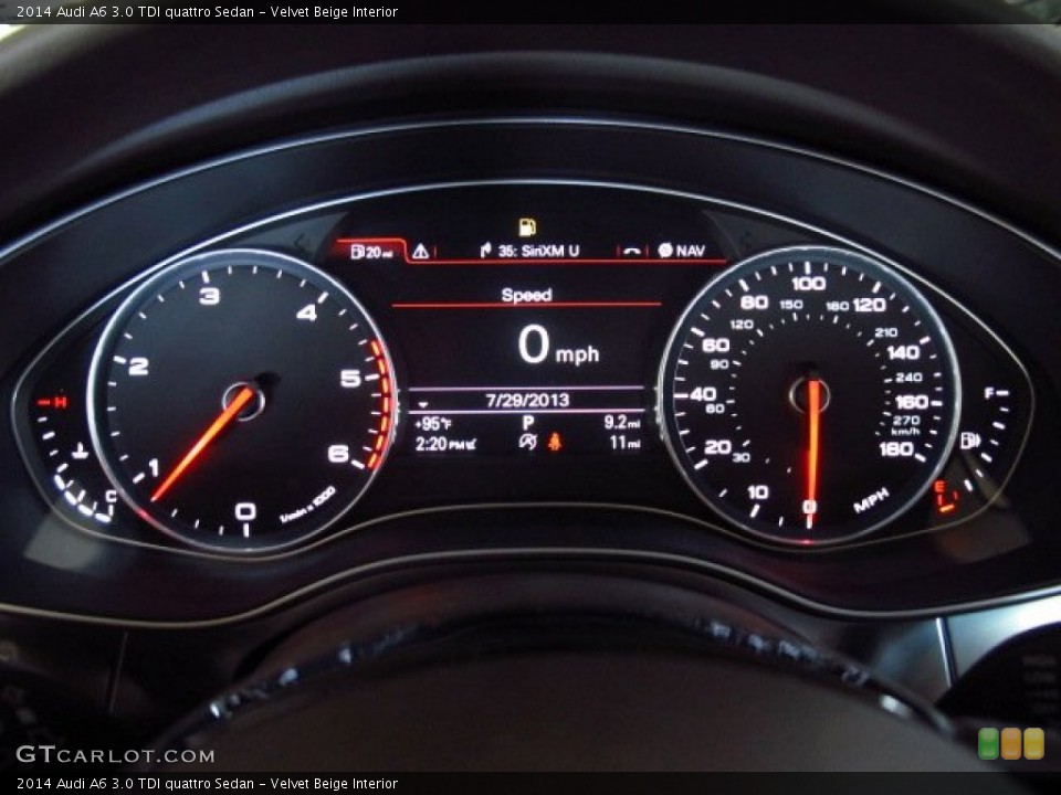 Velvet Beige Interior Gauges for the 2014 Audi A6 3.0 TDI quattro Sedan #83980443