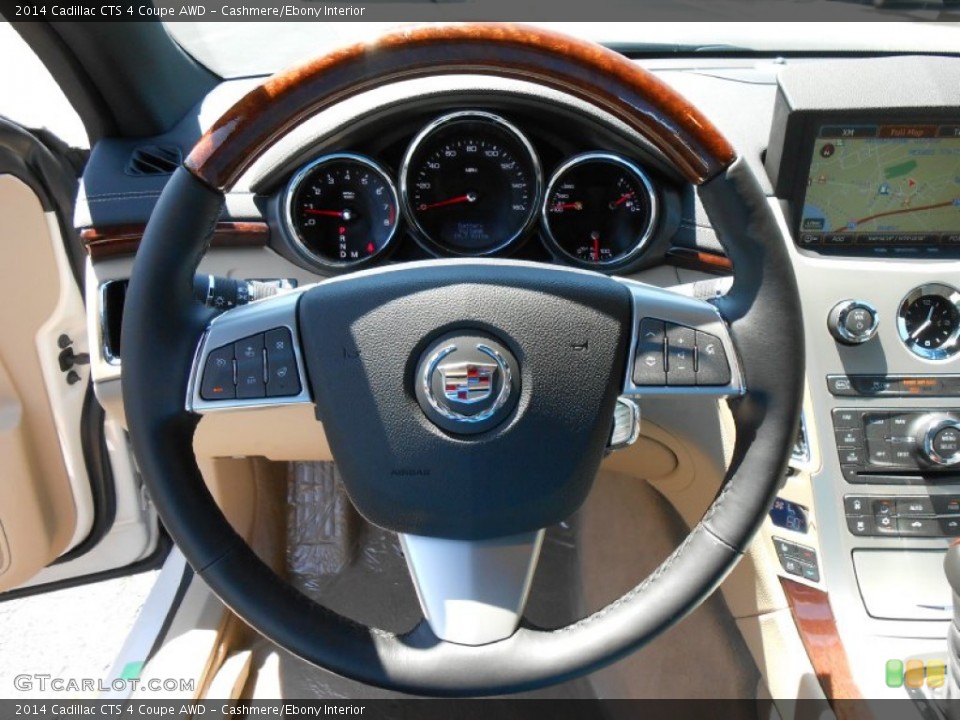 Cashmere/Ebony Interior Steering Wheel for the 2014 Cadillac CTS 4 Coupe AWD #83980989