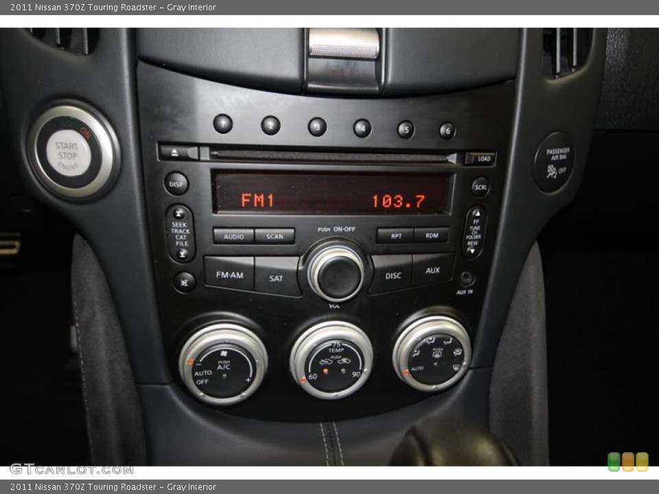 Gray Interior Controls for the 2011 Nissan 370Z Touring Roadster #83983653