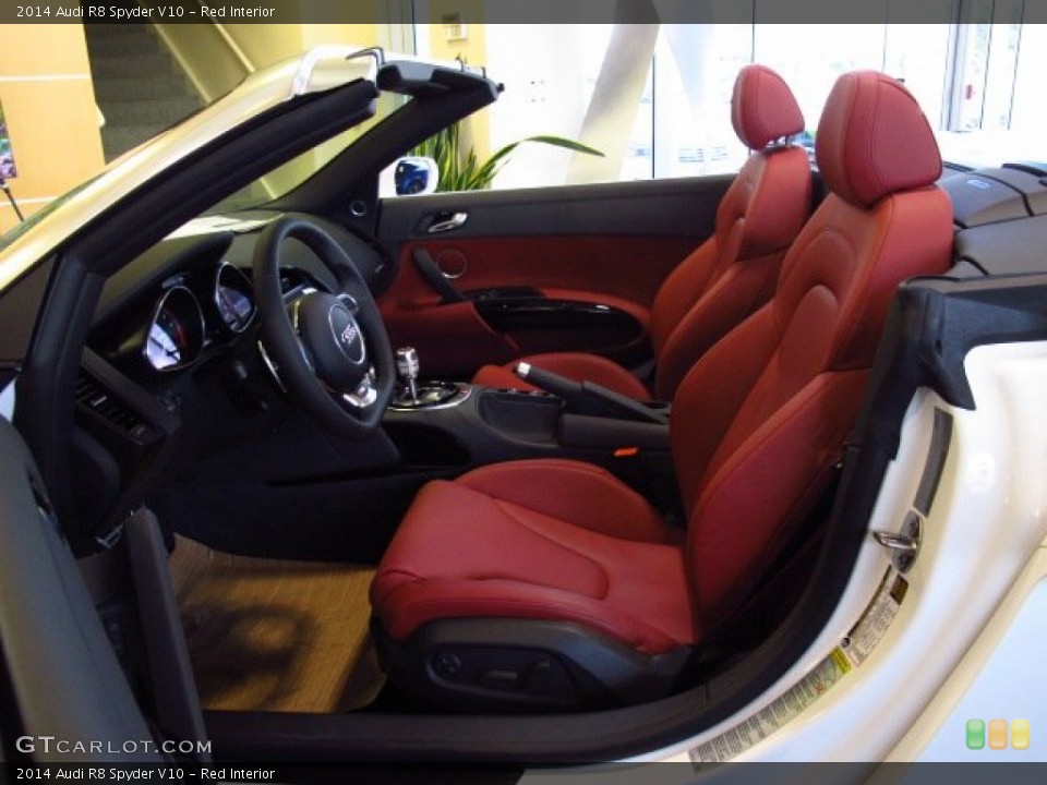 Red Interior Front Seat for the 2014 Audi R8 Spyder V10 #83983812