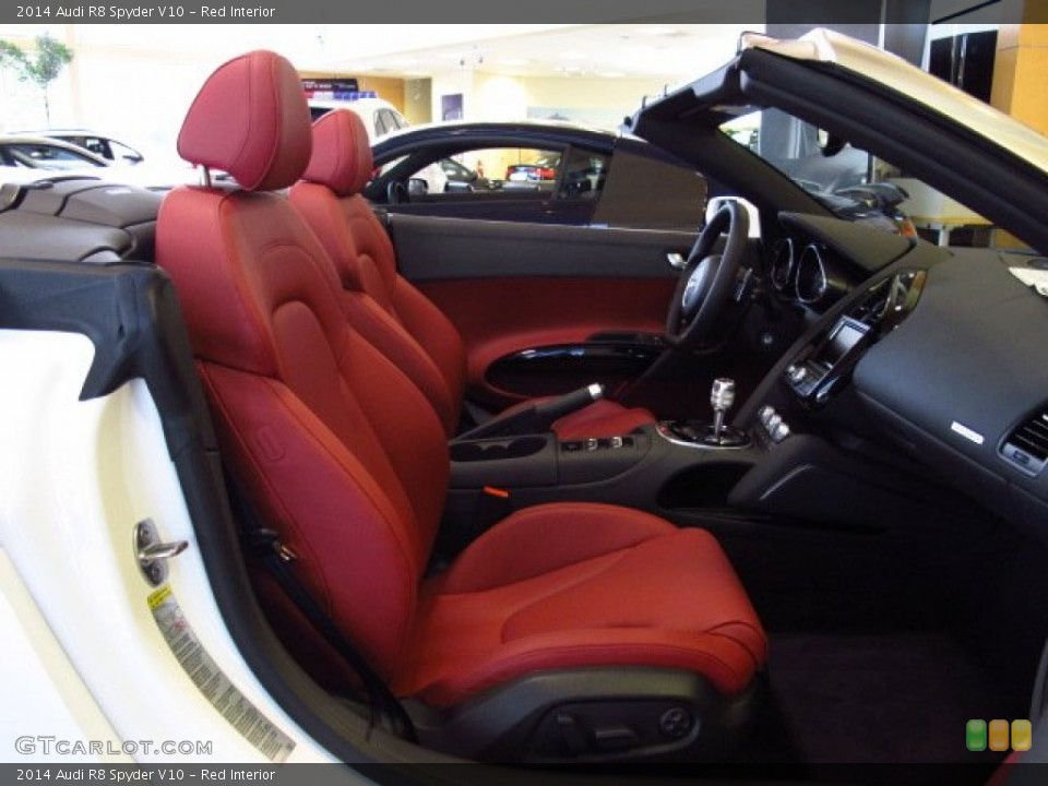 Red Interior Front Seat for the 2014 Audi R8 Spyder V10 #83983845