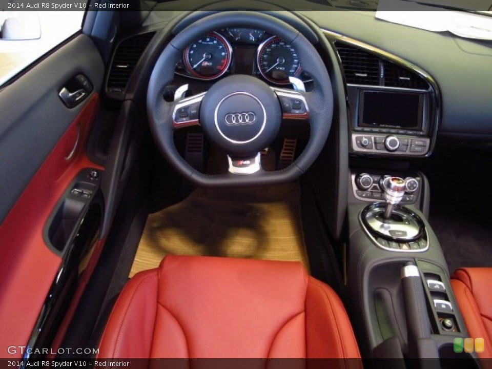 Red Interior Dashboard for the 2014 Audi R8 Spyder V10 #83983863