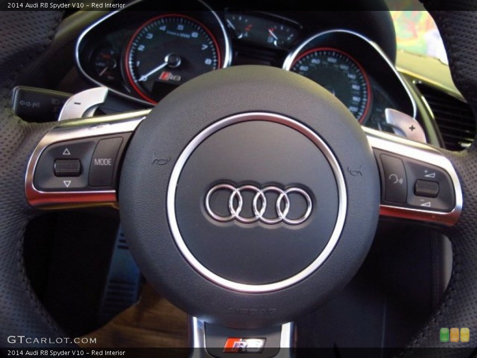 Red Interior Controls for the 2014 Audi R8 Spyder V10 #83983959