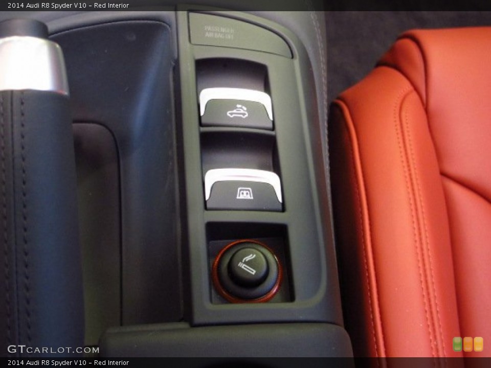 Red Interior Controls for the 2014 Audi R8 Spyder V10 #83983988