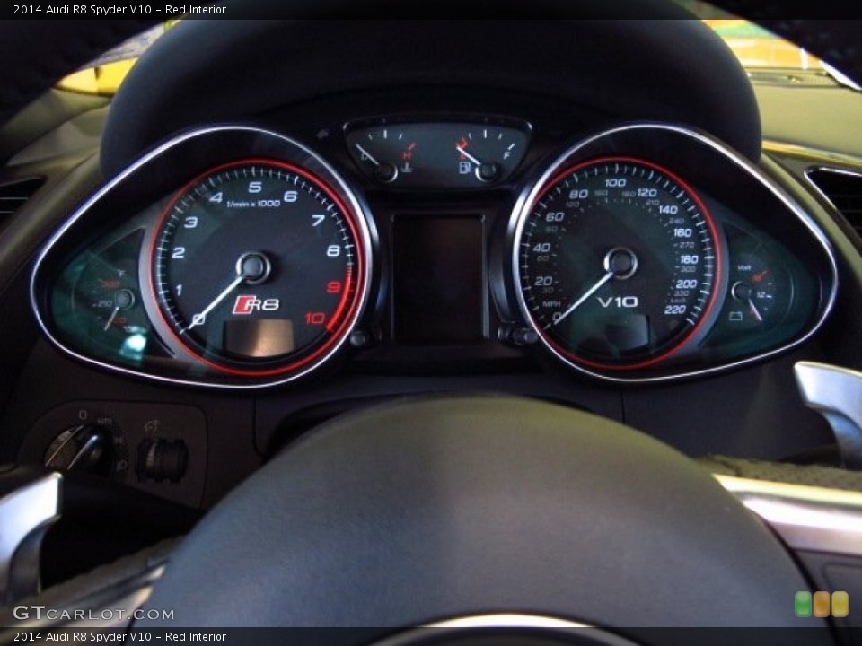 Red Interior Gauges for the 2014 Audi R8 Spyder V10 #83984109