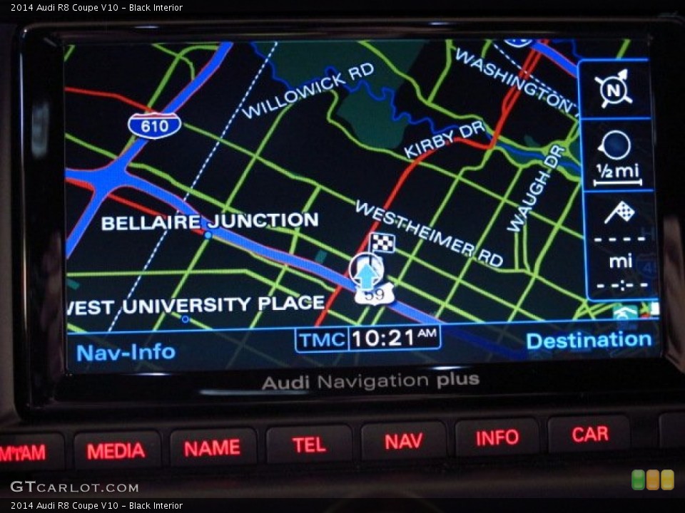 Black Interior Navigation for the 2014 Audi R8 Coupe V10 #83984535