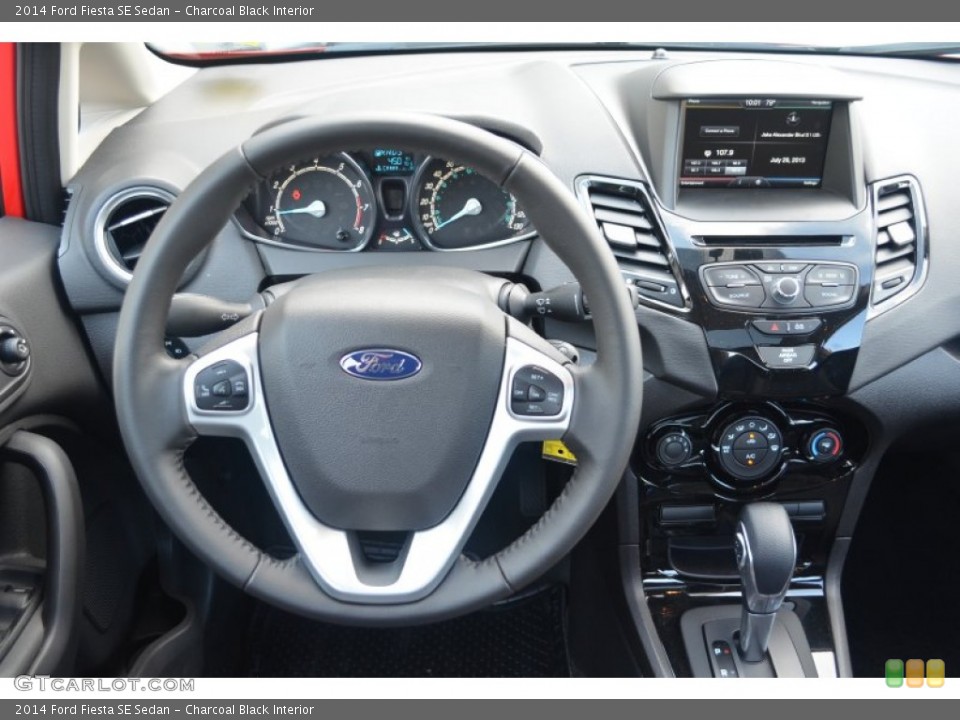 Charcoal Black Interior Dashboard for the 2014 Ford Fiesta SE Sedan #83984619
