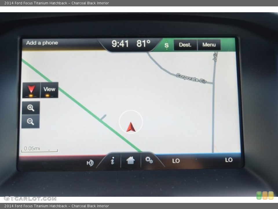 Charcoal Black Interior Navigation for the 2014 Ford Focus Titanium Hatchback #83985024