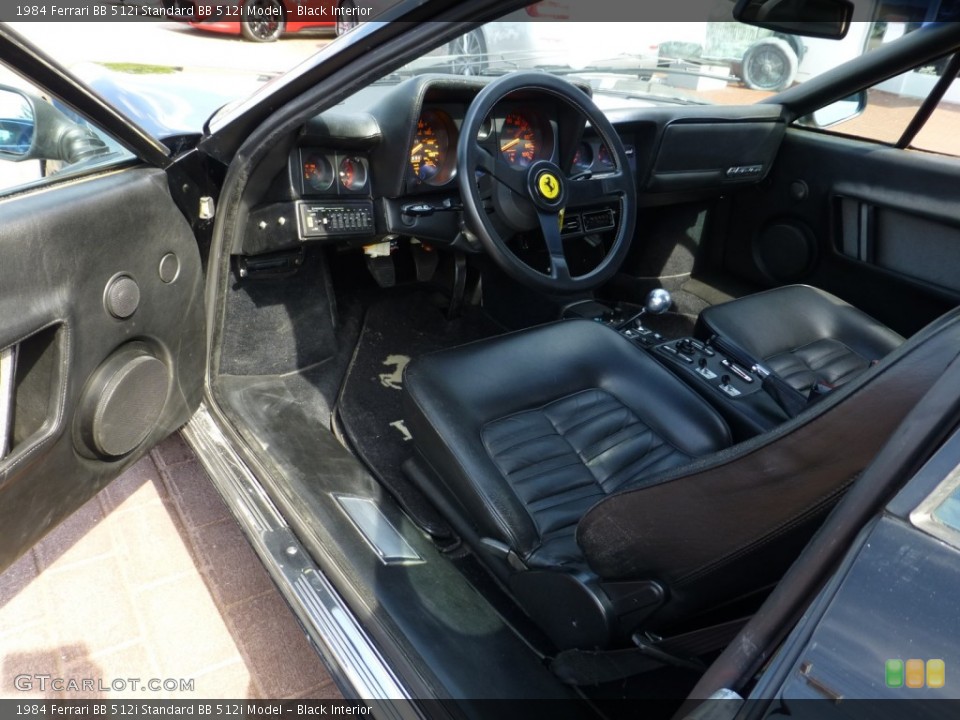 Black 1984 Ferrari BB 512i Interiors