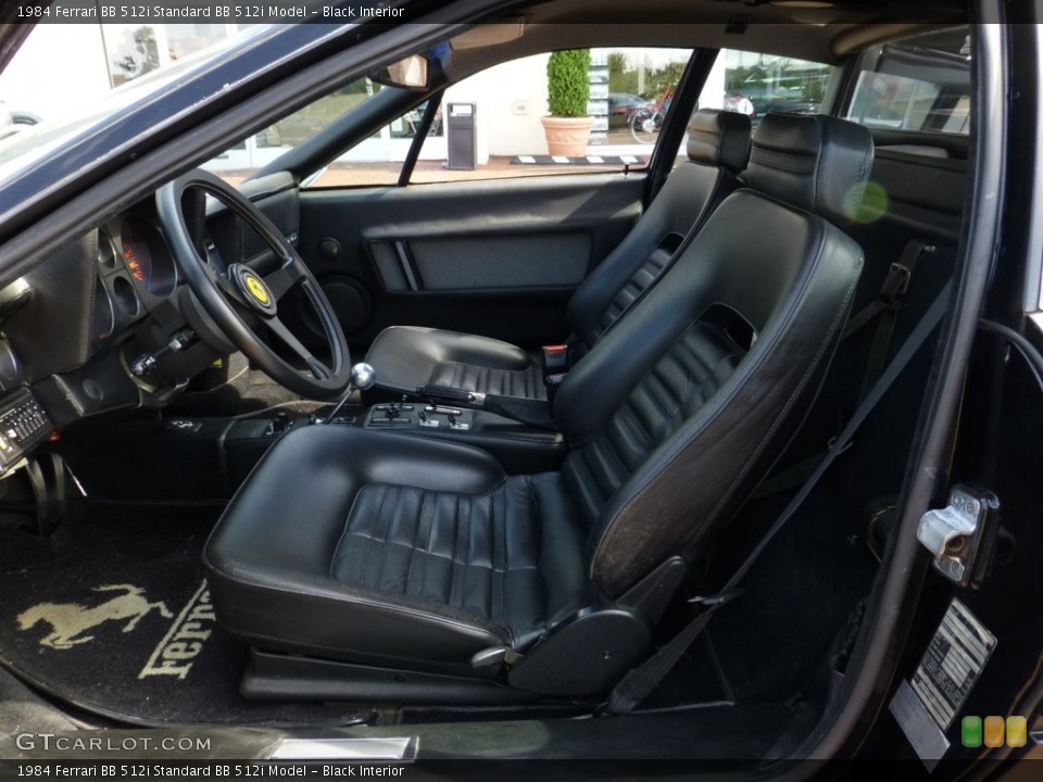 Black Interior Front Seat for the 1984 Ferrari BB 512i  #83985429