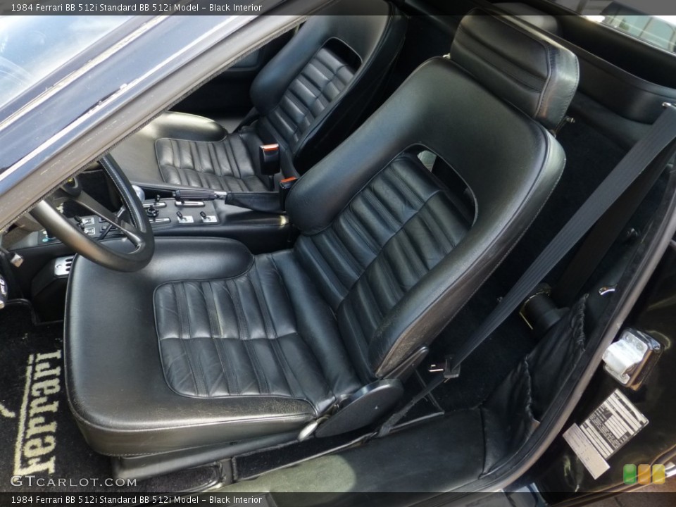 Black Interior Front Seat for the 1984 Ferrari BB 512i  #83985495