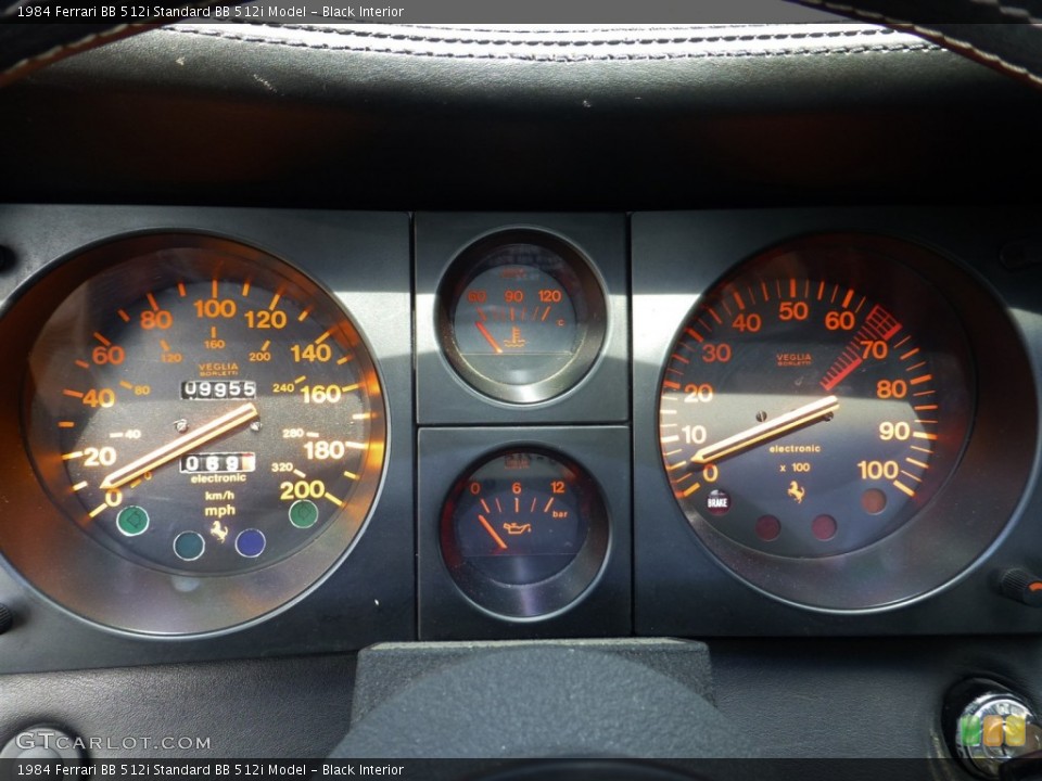 Black Interior Gauges for the 1984 Ferrari BB 512i  #83985546