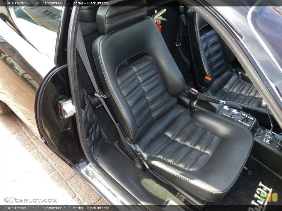 Black Interior Front Seat for the 1984 Ferrari BB 512i  #83985936