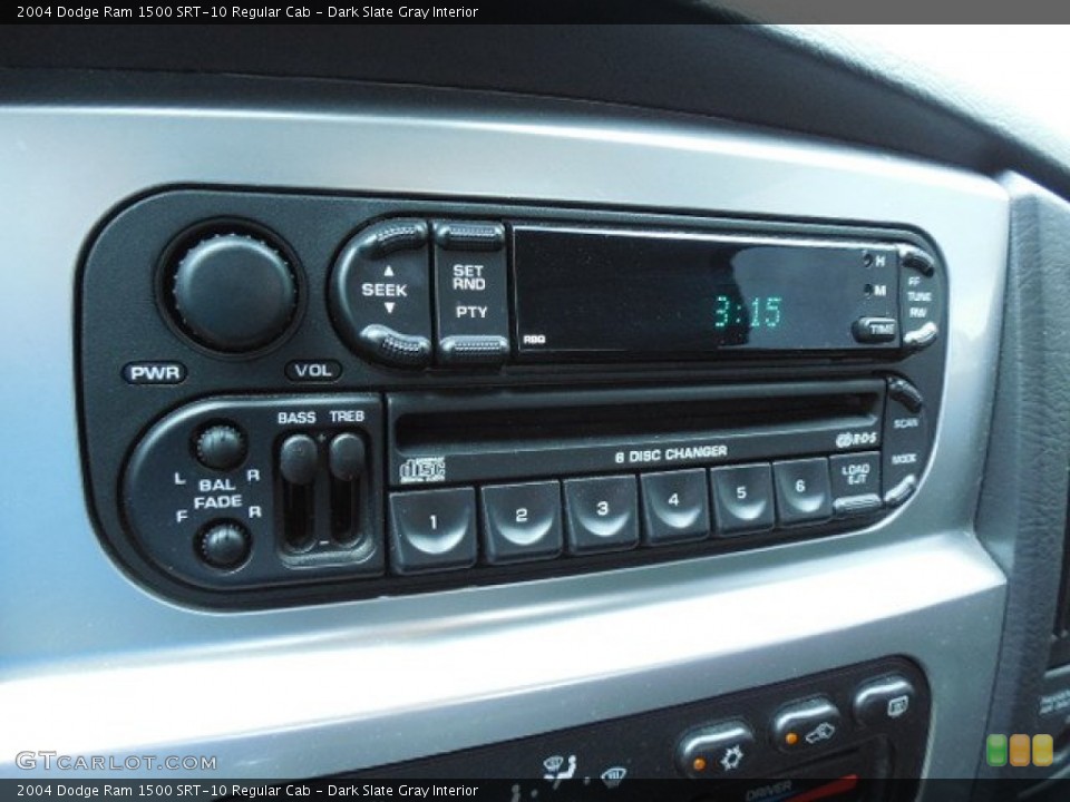Dark Slate Gray Interior Audio System for the 2004 Dodge Ram 1500 SRT-10 Regular Cab #83986303