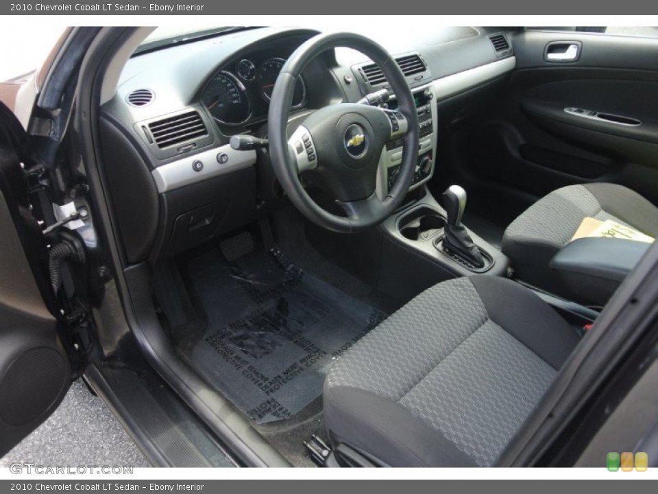 Ebony Interior Prime Interior for the 2010 Chevrolet Cobalt LT Sedan #83987829