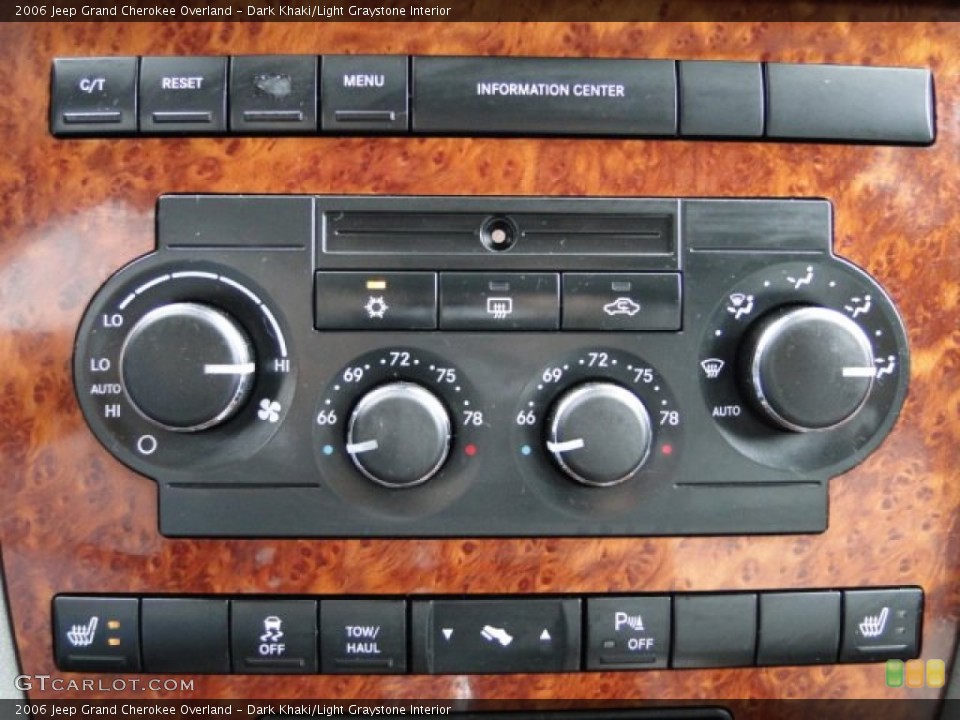 Dark Khaki/Light Graystone Interior Controls for the 2006 Jeep Grand Cherokee Overland #83988744