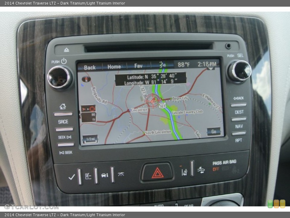 Dark Titanium/Light Titanium Interior Navigation for the 2014 Chevrolet Traverse LTZ #83988969