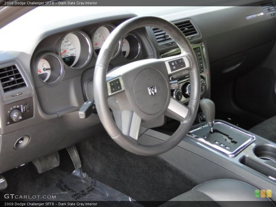 Dark Slate Gray Interior Steering Wheel for the 2009 Dodge Challenger SRT8 #83989059