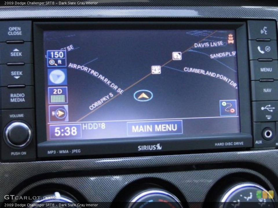 Dark Slate Gray Interior Navigation for the 2009 Dodge Challenger SRT8 #83989092