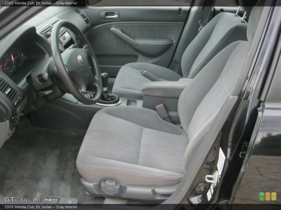 Gray Interior Front Seat for the 2003 Honda Civic EX Sedan #83990184