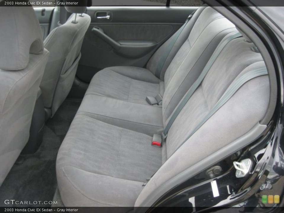 Gray Interior Rear Seat for the 2003 Honda Civic EX Sedan #83990256