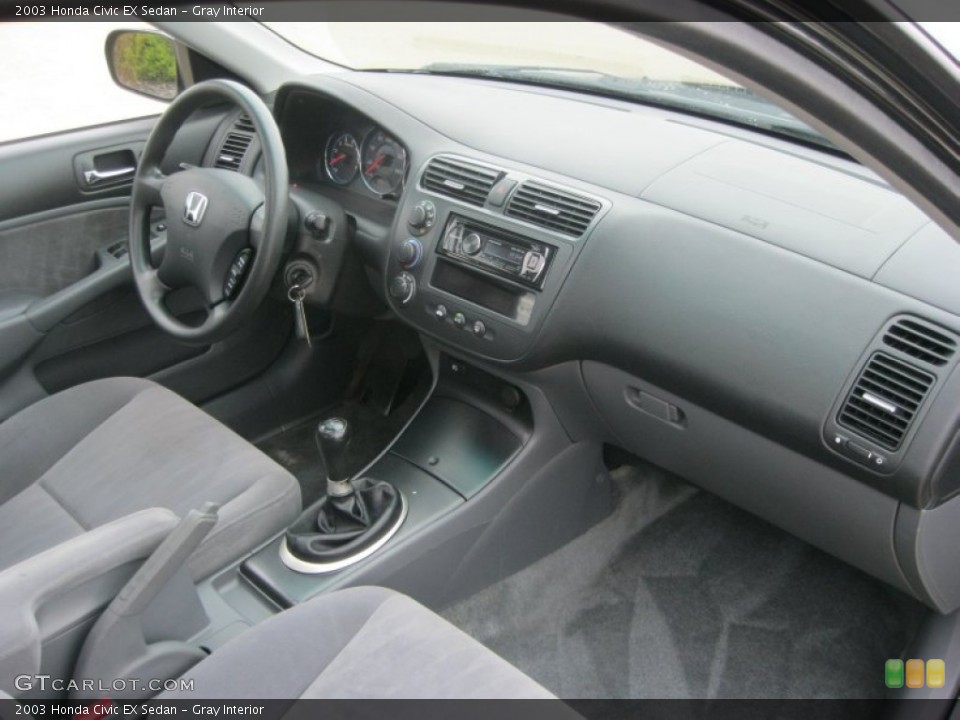 Gray Interior Dashboard for the 2003 Honda Civic EX Sedan #83990280