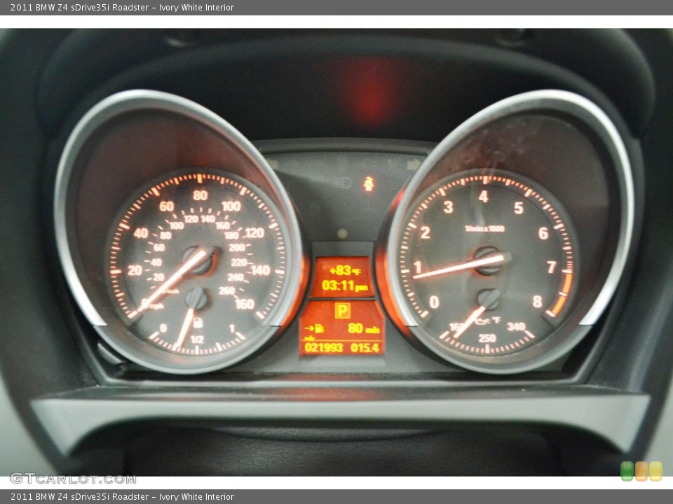 Ivory White Interior Gauges for the 2011 BMW Z4 sDrive35i Roadster #83999630