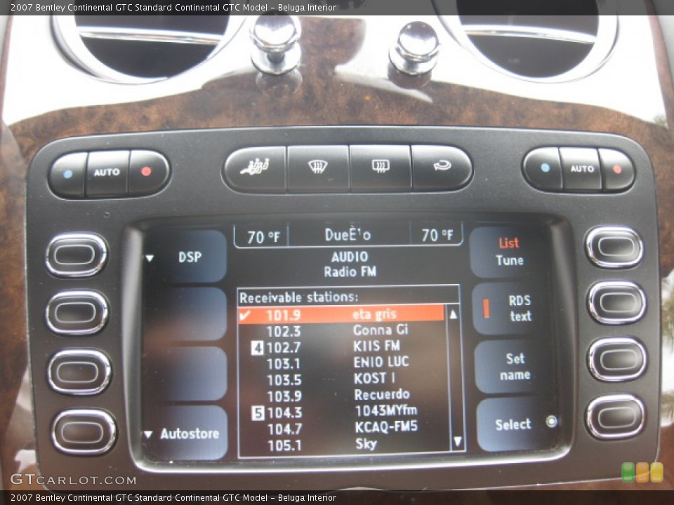 Beluga Interior Controls for the 2007 Bentley Continental GTC  #84001377
