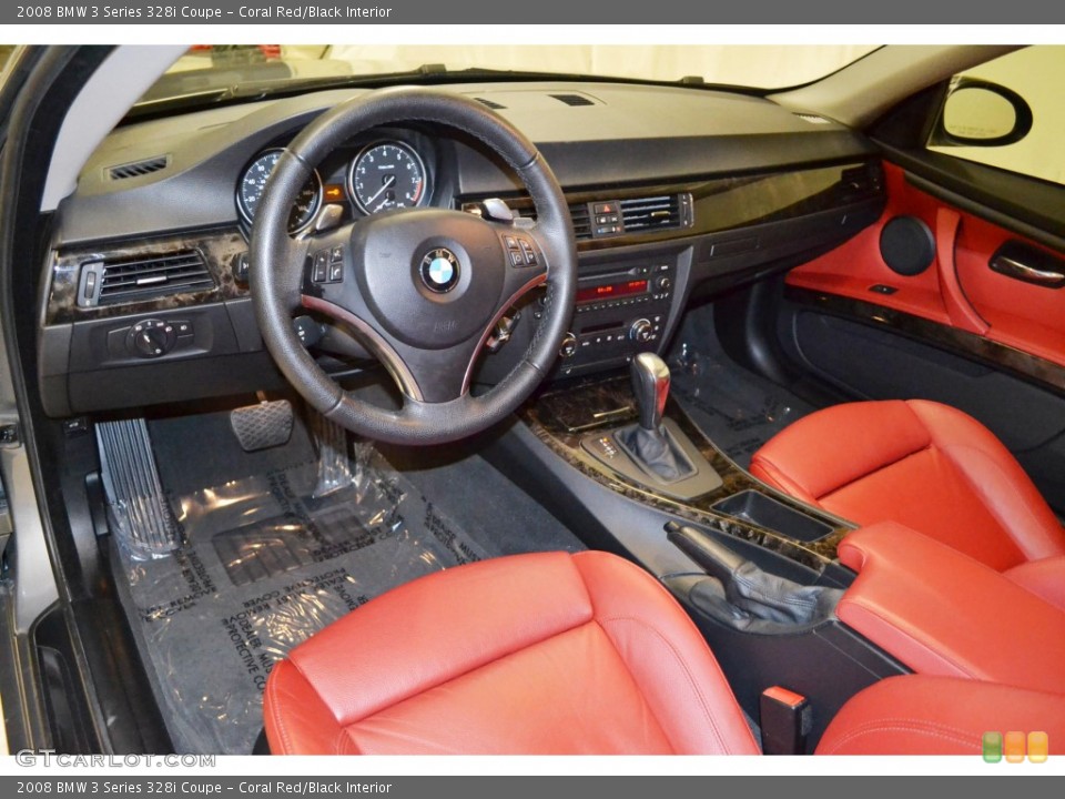Coral Red/Black Interior Photo for the 2008 BMW 3 Series 328i Coupe #84001674