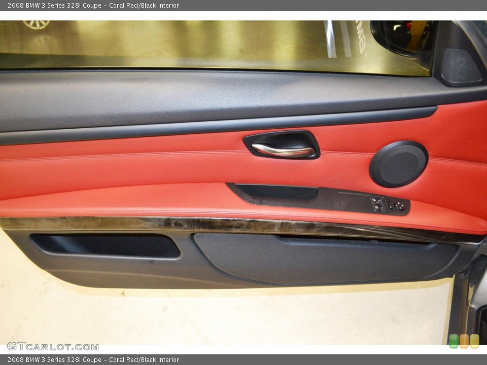 Coral Red/Black Interior Door Panel for the 2008 BMW 3 Series 328i Coupe #84001914