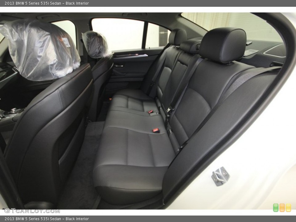 Black Interior Rear Seat for the 2013 BMW 5 Series 535i Sedan #84003459