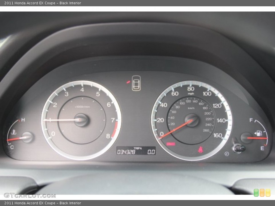 Black Interior Gauges for the 2011 Honda Accord EX Coupe #84004701