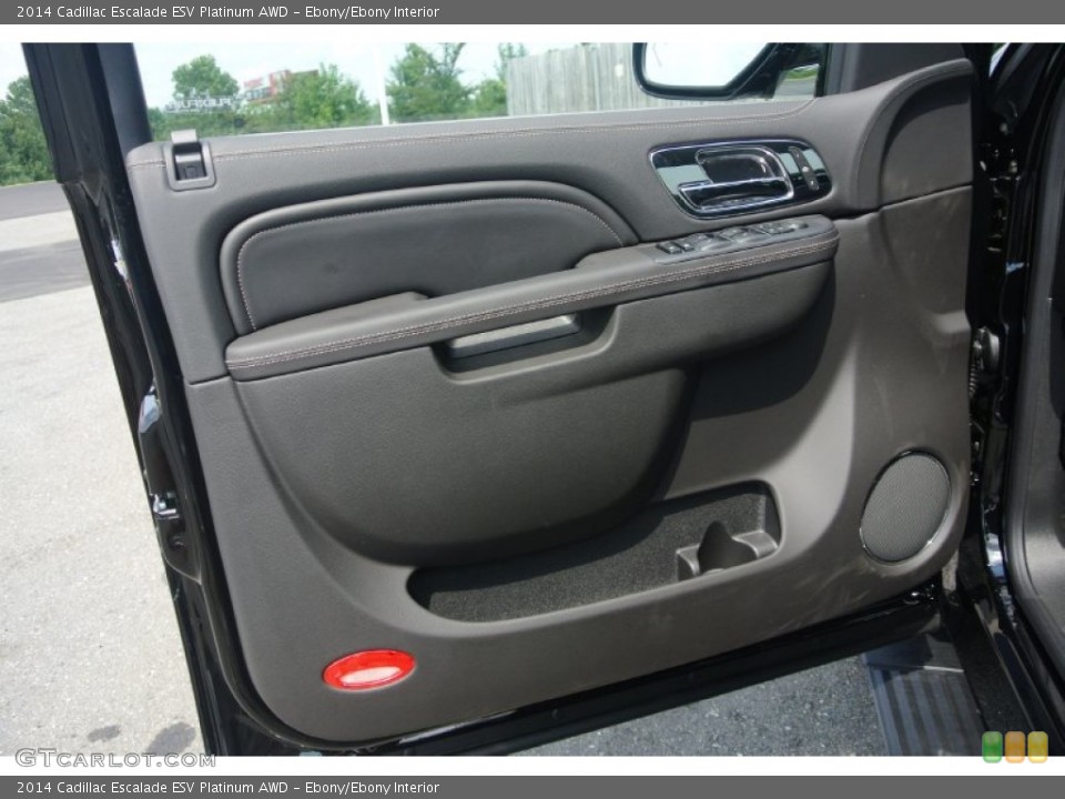Ebony/Ebony Interior Door Panel for the 2014 Cadillac Escalade ESV Platinum AWD #84007119
