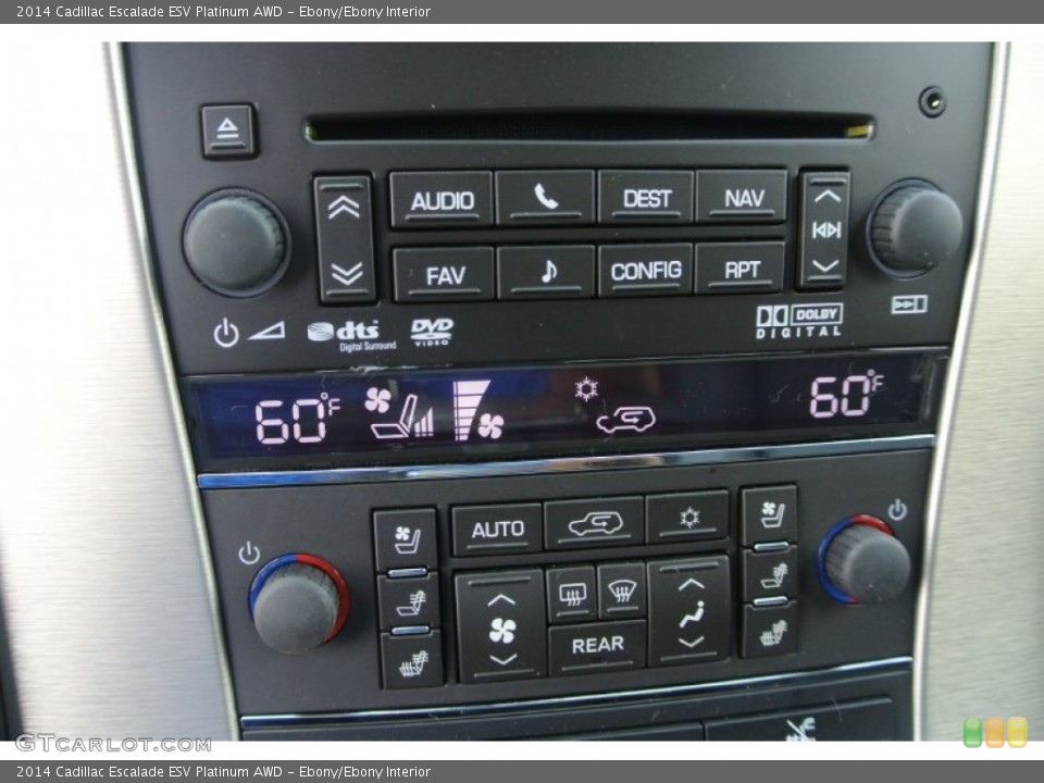 Ebony/Ebony Interior Controls for the 2014 Cadillac Escalade ESV Platinum AWD #84007224